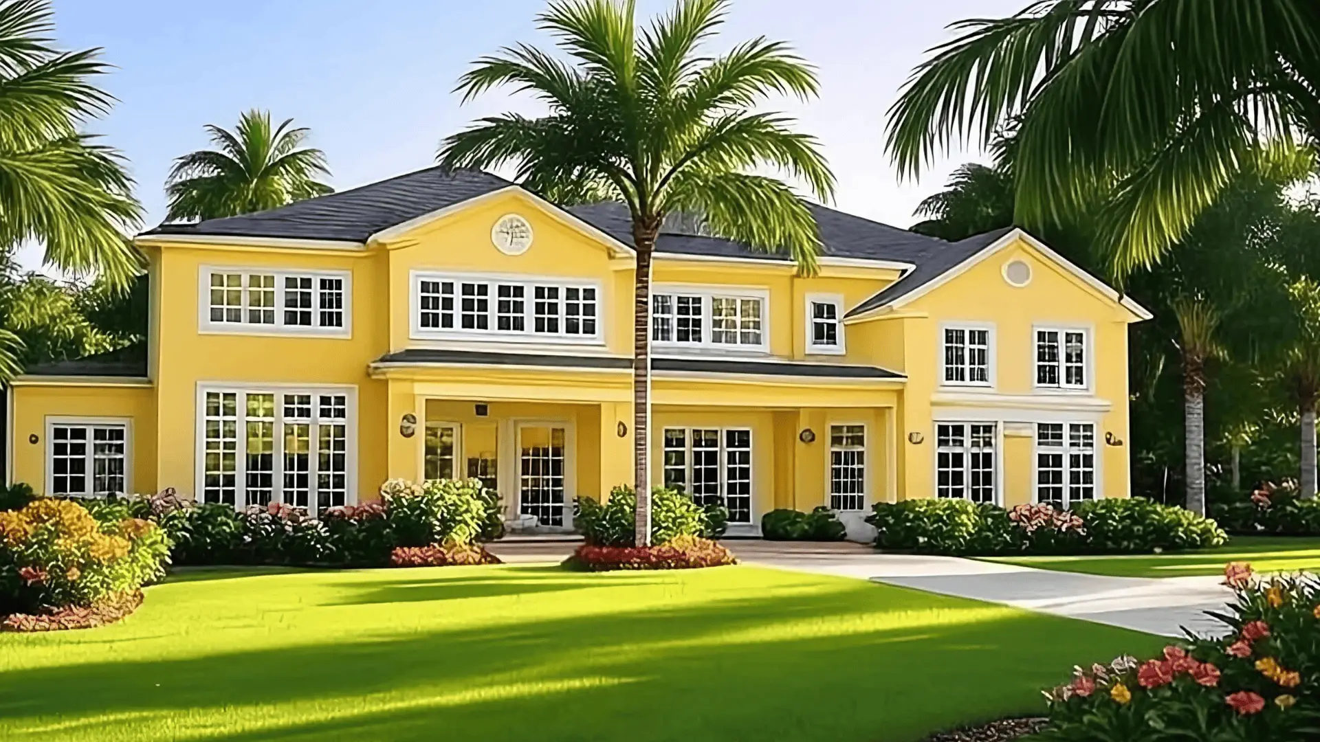 Luxury Yellow House